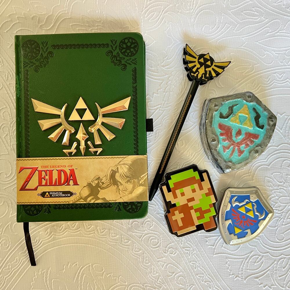 Zelda Triforce Notebook Pen Bath Bomb Tins Collectible Stationary